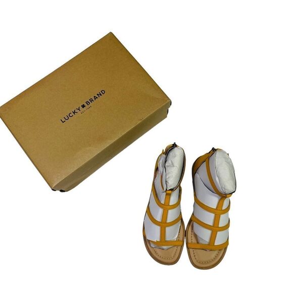 NIB Lucky Brand Citrus Ellian Gladiator Caged Sandals - Size 6 - Picture 7 of 16